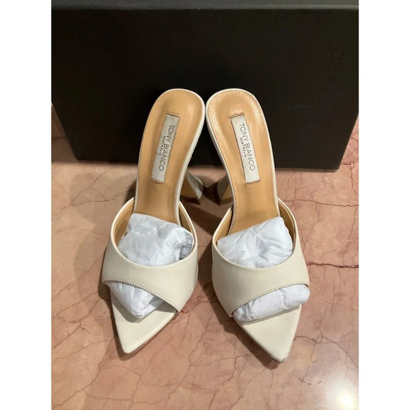 Tony Bianco Marcel Mules in Dove Nappa 5.5 With Box Womens High Heels Sandals - Picture 6 of 15
